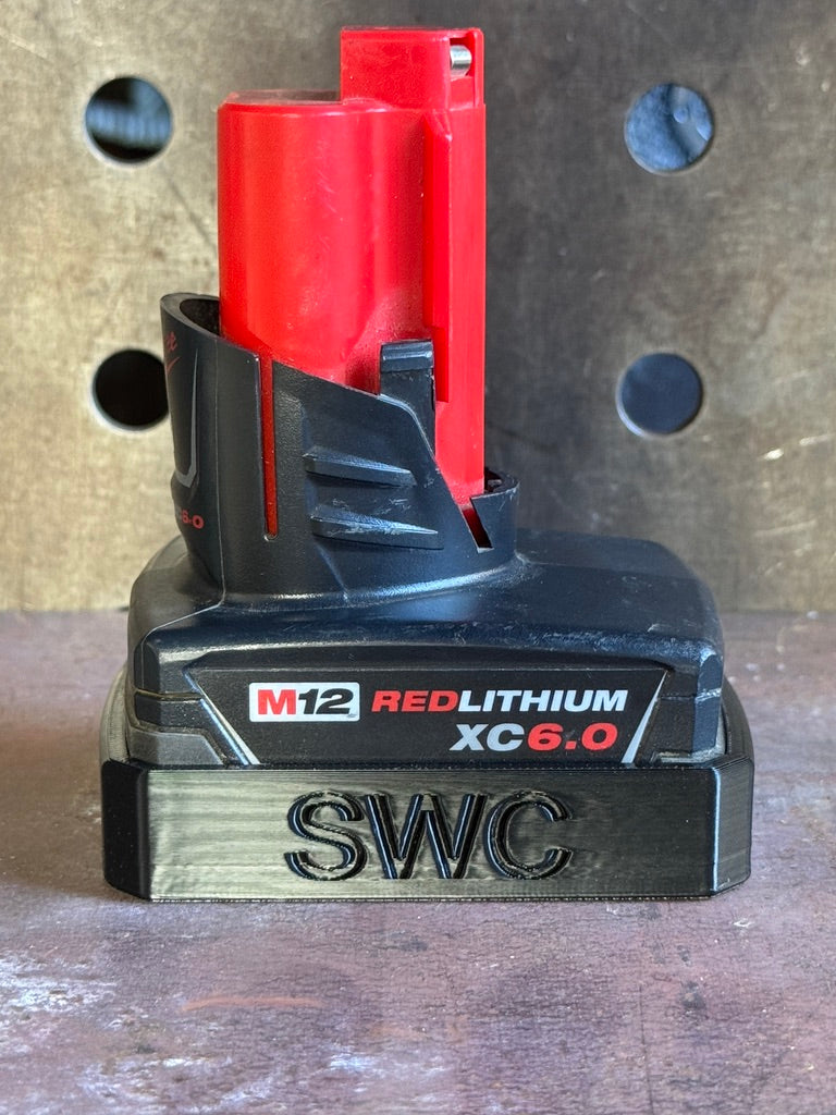 Small Works Co Magnetic Battery Cover for Milwaukee M12 XC 3.0 4.0 5.0 and 6.0
