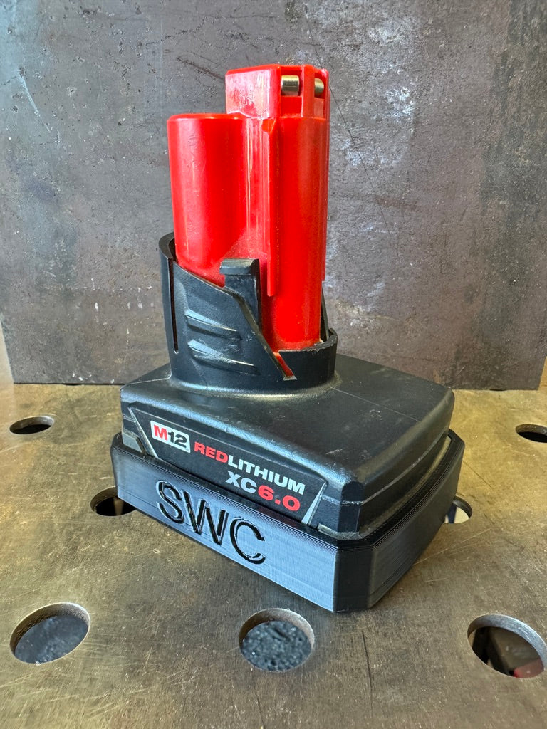 Small Works Co Magnetic Battery Cover for Milwaukee M12 XC 3.0 4.0 5.0 and 6.0